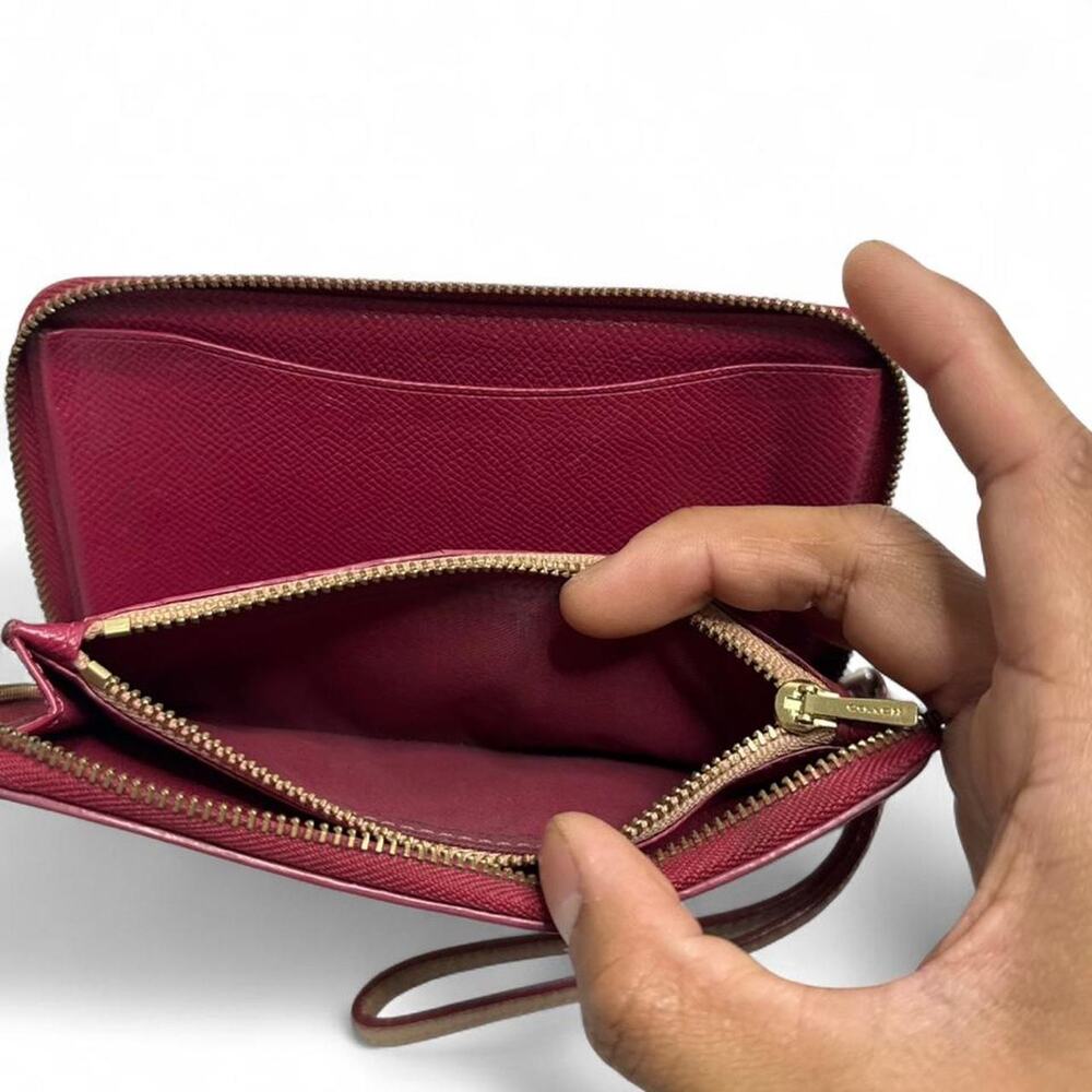 Coach small tan and red - Picture 3 of 8
